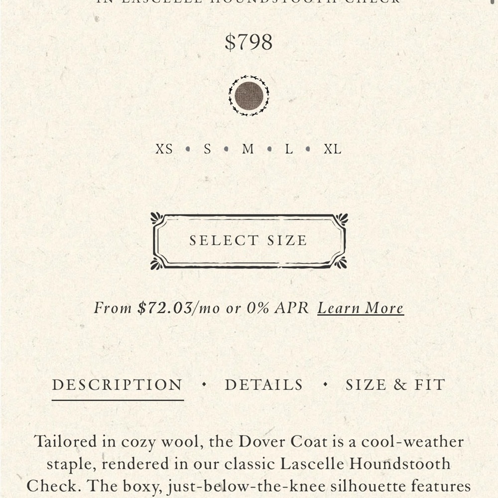 DOEN DOVER COAT IN LASCELLE HOUNDSTOOTH CHECK - Picture 11 of 11
